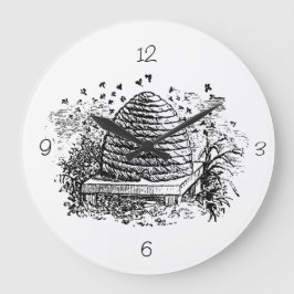 Reloj Redondo Grande Beehive vintage Abejas