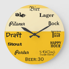 Reloj Redondo Grande Beer O'Clock