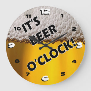 Reloj Redondo Grande Beer O'clock En algún lugar