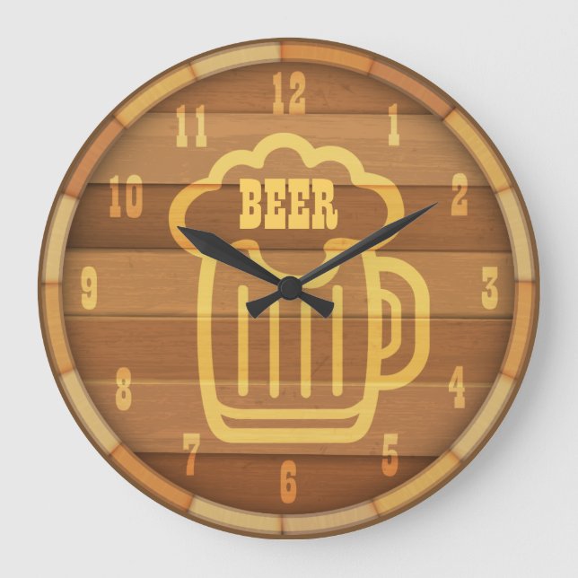 Reloj Redondo Grande Beer Time (Anverso)