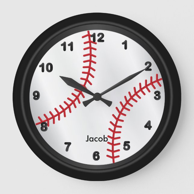 Reloj Redondo Grande Béisbol (Anverso)