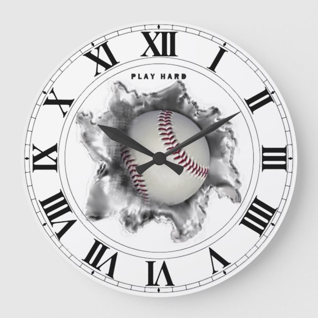 Reloj Redondo Grande Béisbol (Anverso)