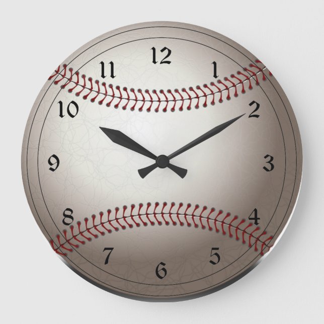 Reloj Redondo Grande Béisbol (Anverso)