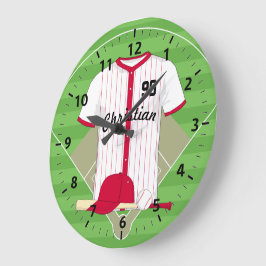 Reloj Redondo Grande Béisbol personalizado