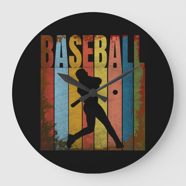 RELOJ REDONDO GRANDE BÉISBOL VINTAGE (Anverso)