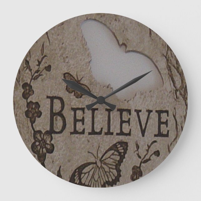 RELOJ REDONDO GRANDE BELIEVE (Anverso)