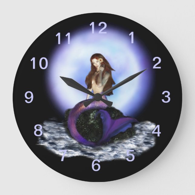 Reloj Redondo Grande Believe Mermaid Wall Clock 1 (Anverso)