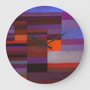 Reloj Redondo Grande Bella Artes Resumen Del Fuego De Paul Klee En La N