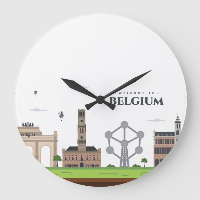 Reloj Redondo Grande Bella Bélgica (Anverso)