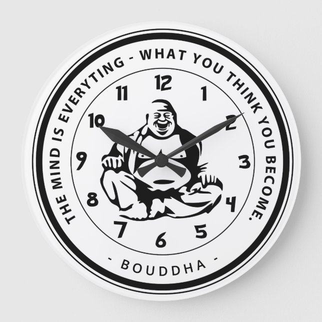 Reloj Redondo Grande Belle horloge murale inspiration Bouddha (Anverso)