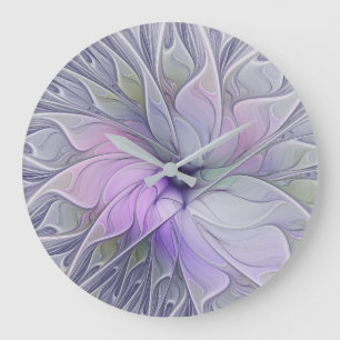 Reloj Redondo Grande Belleza impresionante Arte abstracto moderno fract