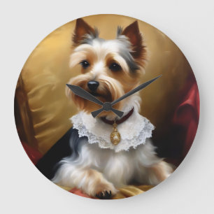 Reloj Redondo Grande Belleza Terrier de Dog Yorkshire