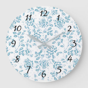 Reloj Redondo Grande Belleza verde azulada