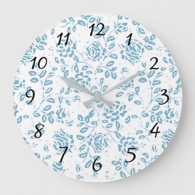 Reloj Redondo Grande Belleza verde azulada (Anverso)