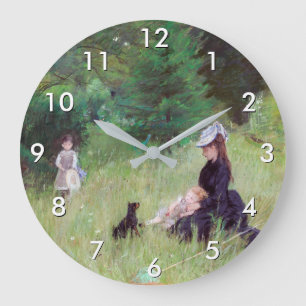 Reloj Redondo Grande Berthe Morisot - En un parque / Dans le parc