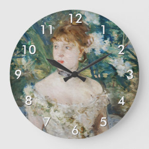 Reloj Redondo Grande Berthe Morisot - Joven muchacha con traje de baile