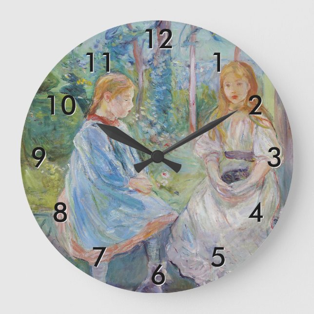 Reloj Redondo Grande Berthe Morisot - Jóvenes Chicas en la ventana (Anverso)