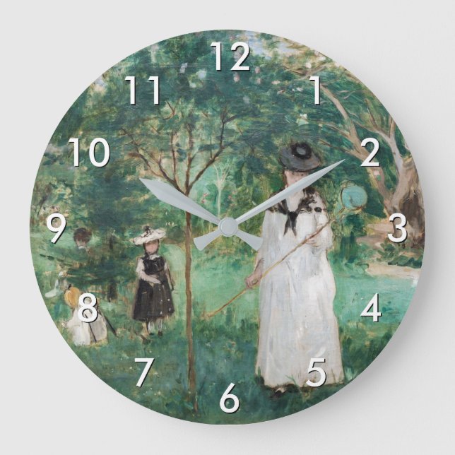 Reloj Redondo Grande Berthe Morisot - La caza de mariposas (Anverso)