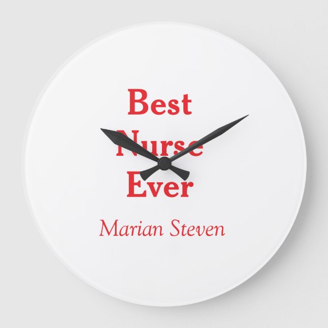 Reloj Redondo Grande Best nurse ever medical professional paramedical d (Anverso)