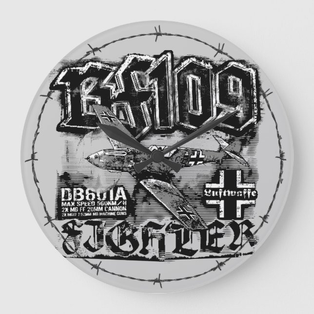 Reloj Redondo Grande Bf 109 (Anverso)