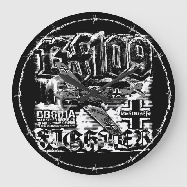 Reloj Redondo Grande Bf 109 (Anverso)