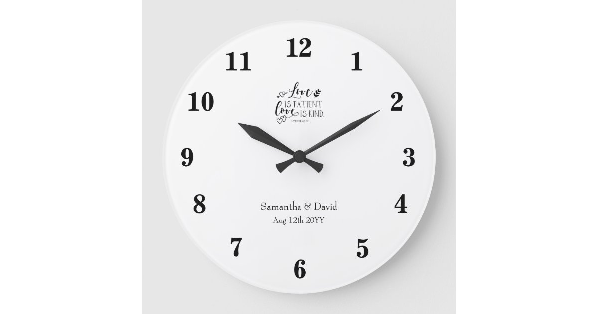 Reloj Redondo Grande Bible Verse Wedding Memory Wall Clock Zazzle es Reloj redondo grande bible verse wedding memory wall clock zazzle es