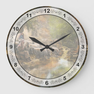 Reloj Redondo Grande Biblia - El Señor es mi pastor - 1910