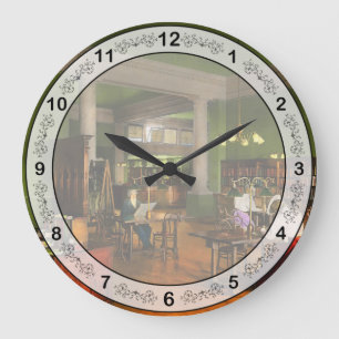 Reloj Redondo Grande Biblioteca - Lectura de adultos 1900