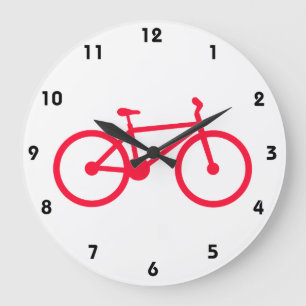 Reloj Redondo Grande Bicicleta roja escarlata