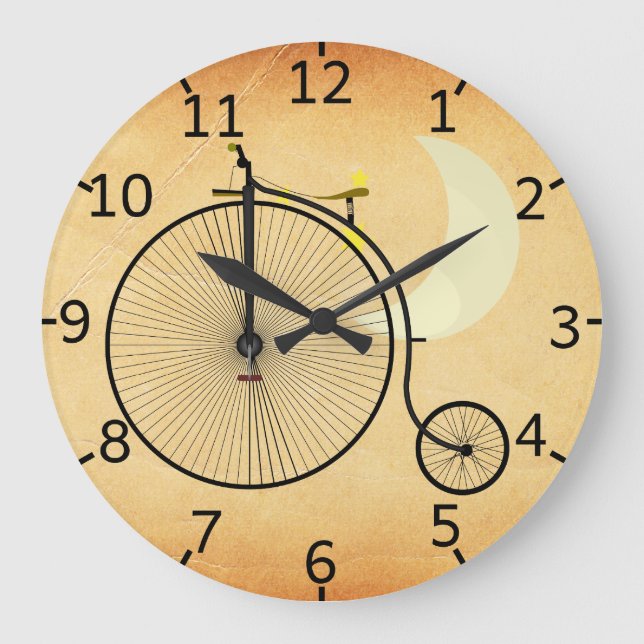 Reloj Redondo Grande Bicicleta Vintage (Anverso)