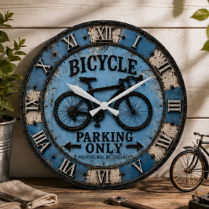 Reloj Redondo Grande Bicycle Vintage Cycling Garage Decor
