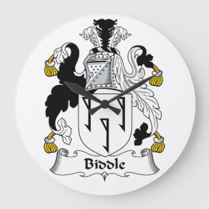 Reloj Redondo Grande Biddle Family Crest