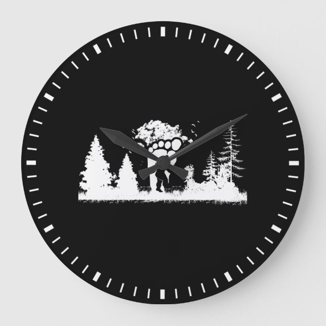 Reloj Redondo Grande Bigfoot in the Forest Sasquatch Yeti (Anverso)