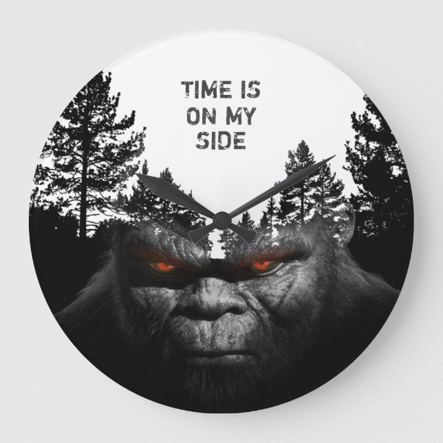 RELOJ REDONDO GRANDE BIGFOOT SASQUATCH PORTRAIT  (Anverso)