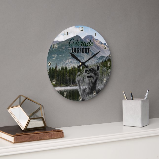 Reloj Redondo Grande BIGFOOT SASQUATCH RETRAIT Wall Clock (Oficina)