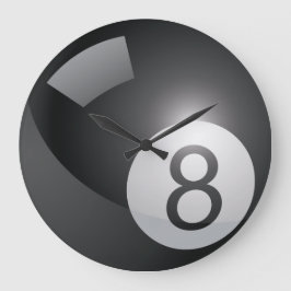 Reloj Redondo Grande Billar 8 bolas