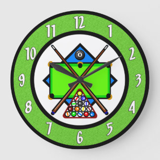 Reloj Redondo Grande Billiards Wall Clock