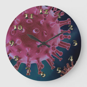 Reloj Redondo Grande Biología del virus Covid