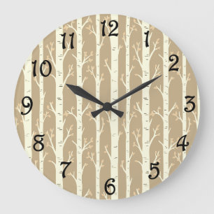 Reloj Redondo Grande Birch Trees