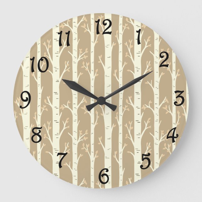 Reloj Redondo Grande Birch Trees (Anverso)