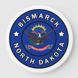 Reloj Redondo Grande Bismarck Dakota del Norte