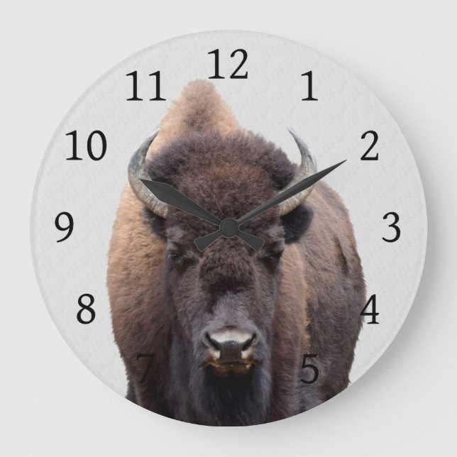Reloj Redondo Grande Bison Buffalo Photo 135 (Anverso)
