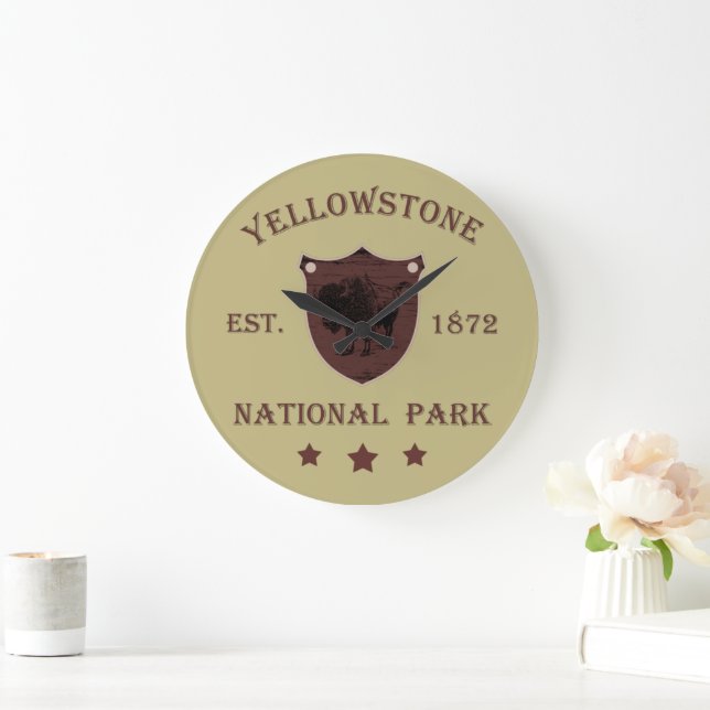 Reloj Redondo Grande Bison Parque Nacional Yellowstone (Hogar)