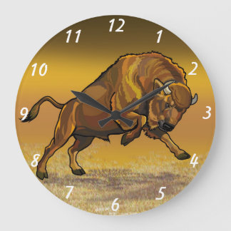 Reloj Redondo Grande bisonte europeo