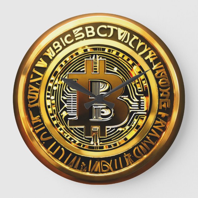 Reloj Redondo Grande Bit tu tiempo de observación es dinero (Anverso)