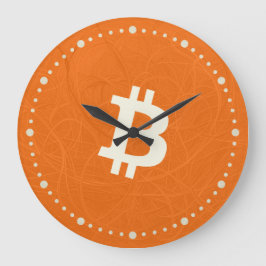 Reloj Redondo Grande Bitcoin Classic Naranja (Neurona)