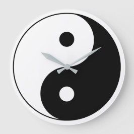 Reloj Redondo Grande Black and White Yin Yang