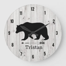 Black Bear Rustic Lodge Distressed Farmhouse
