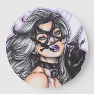 Reloj Redondo Grande Black Cat ~ Felicia Hardy