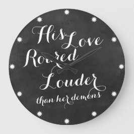 Reloj Redondo Grande Black Chalkboard Quotes